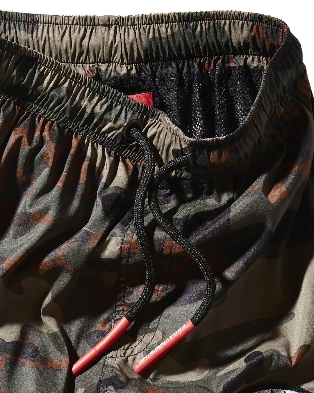 KIDS CAMO CHECKERED SWIM TRUNKS | Sprayground Premium