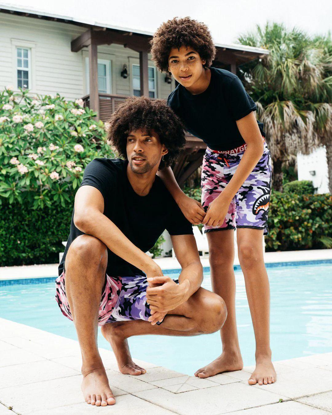 SPLIT CAMO CORTO SWIM TRUNKS | Sprayground Trending