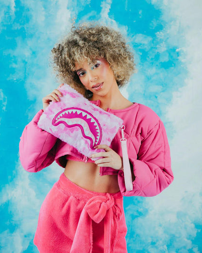 FURRROCIOUS IN PINK CROSSOVER CLUTCH | Sprayground Classic