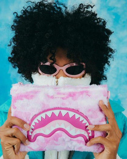 FURRROCIOUS IN PINK CROSSOVER CLUTCH | Sprayground Classic