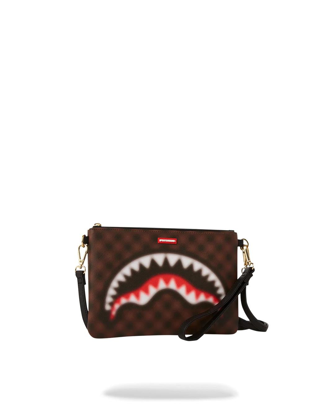 SHARKS IN PARIS BLUR EFFECT CROSSOVER CLUTCH | Sprayground Value