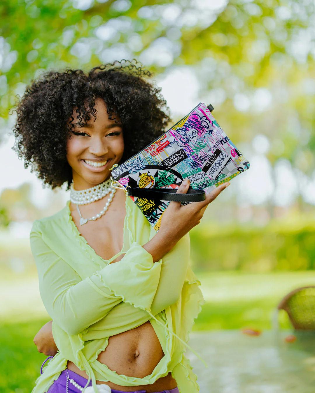 CREATE ANOTHER DAY CROSSOVER CLUTCH W/ SHOULDER STRAP | Sprayground Featured