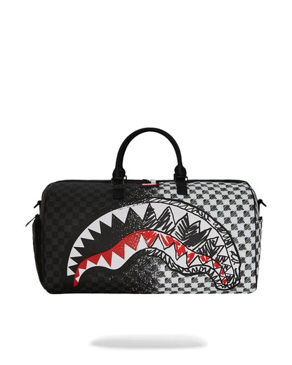 SCRIBBLE DRIBBLE CHECK DUFFLE | Sprayground Trending
