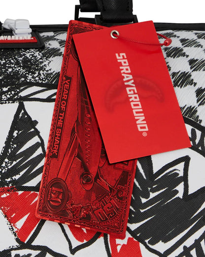 SCRIBBLE DRIBBLE CHECK DUFFLE | Sprayground Trending