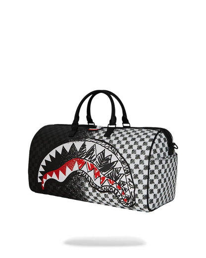 SCRIBBLE DRIBBLE CHECK DUFFLE | Sprayground Trending