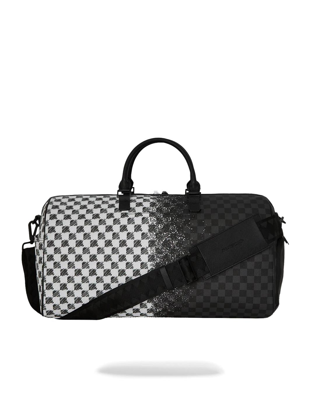SCRIBBLE DRIBBLE CHECK DUFFLE | Sprayground Trending