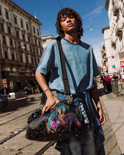 EMBROIDERED DRAGONS DUFFLE | Sprayground Latest