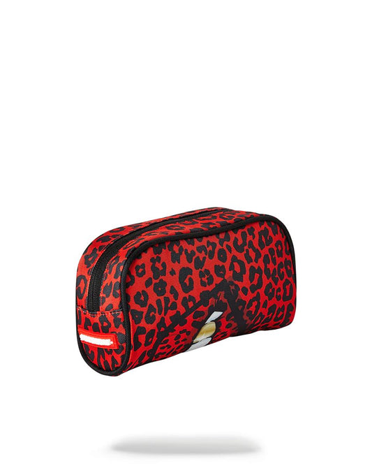 RED LEOPARD LIPS PENCIL CASE | Sprayground Classic