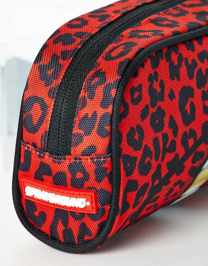 RED LEOPARD LIPS PENCIL CASE | Sprayground Classic