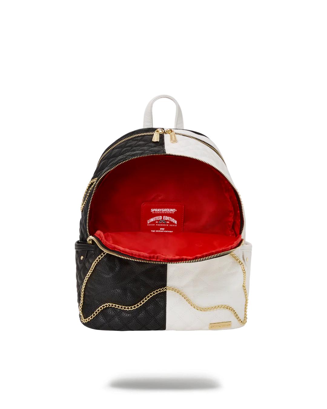LEVELED UP SPLIT QUILT SHARK SAVAGE BACKPACK | Sprayground Everyday