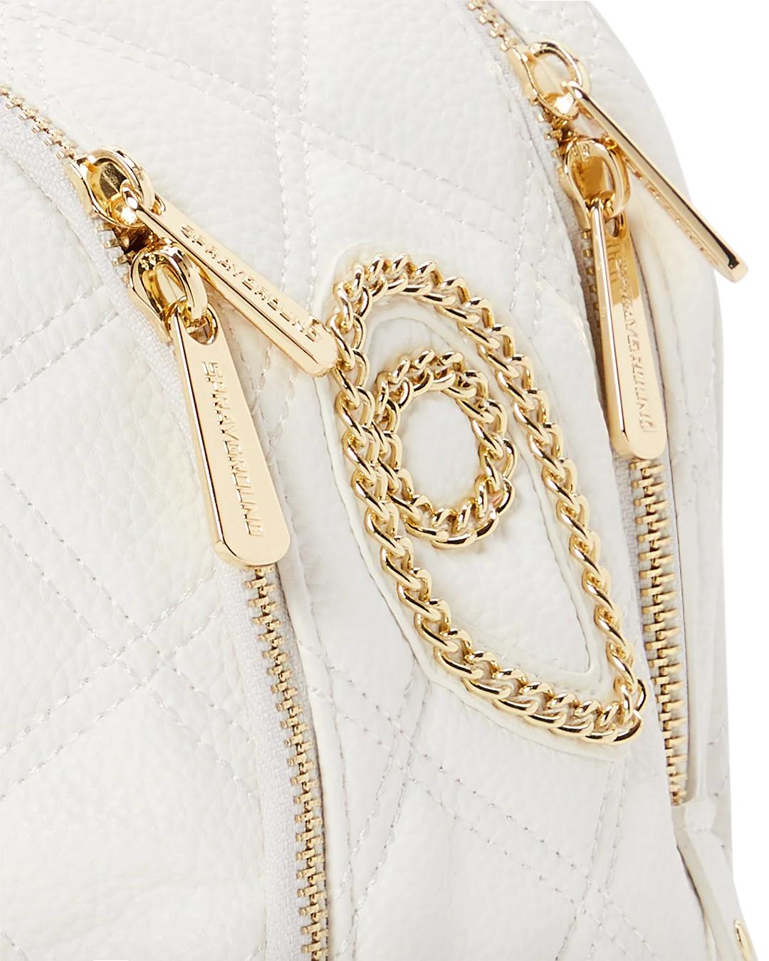 RIVIERA LE BLANC GOLD CHAIN SHARK SAVAGE BACKPACK | Sprayground Featured
