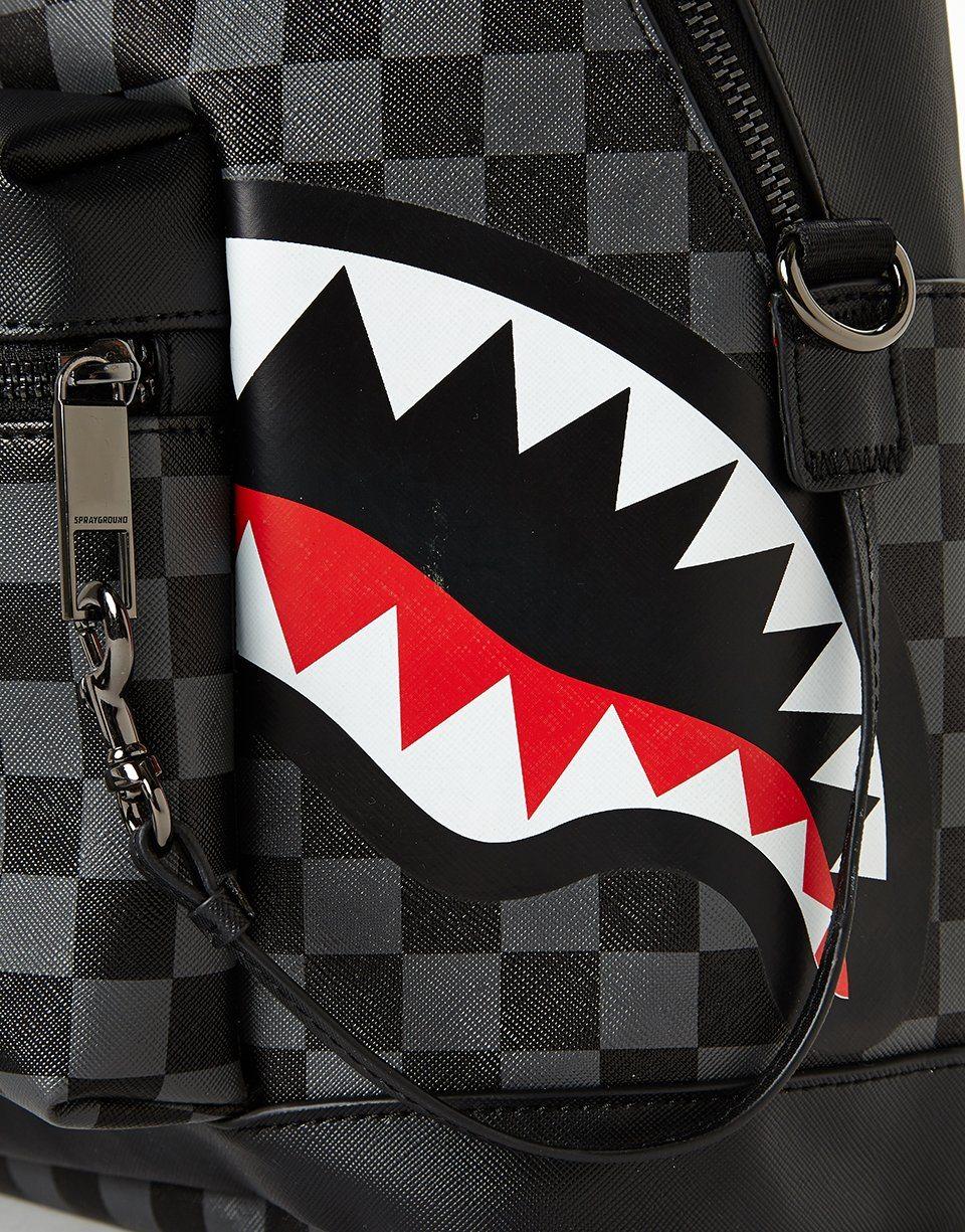SHARKS IN PARIS (BLACK CHECKERED EDITION) | Sprayground Exclusive