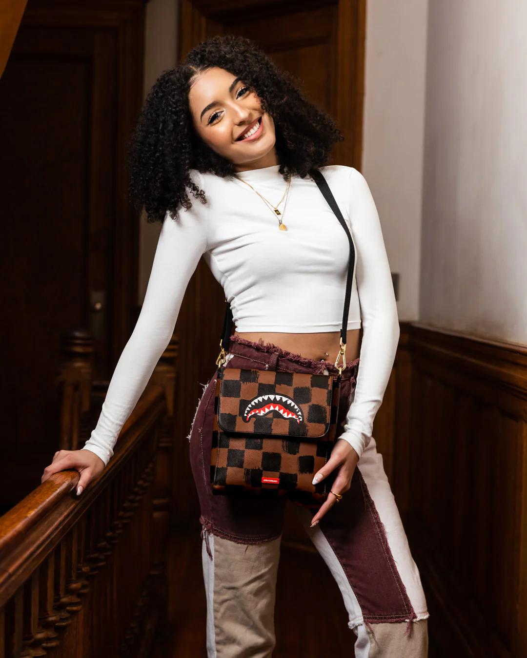 SHARKS IN PARIS VANQUISH LARGE SLING CROSSBODY | Sprayground Trending