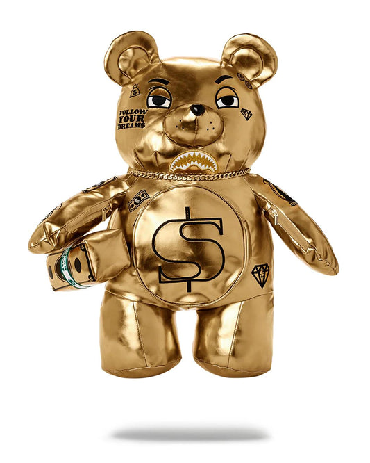 GOLD RUSH MONEYBEAR TEDDYBEAR BACKPACK | Sprayground Featured