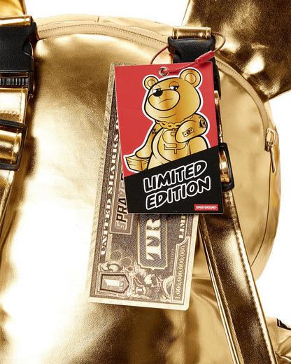 GOLD RUSH MONEYBEAR TEDDYBEAR BACKPACK | Sprayground Featured