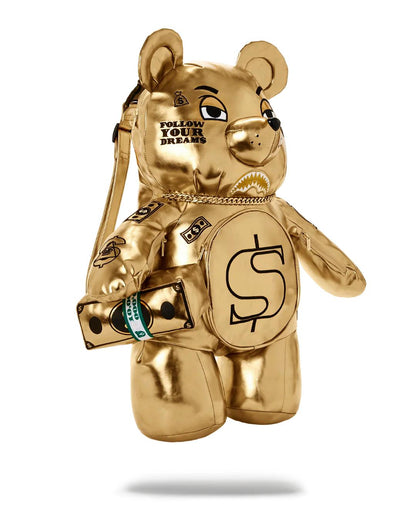 GOLD RUSH MONEYBEAR TEDDYBEAR BACKPACK | Sprayground Featured