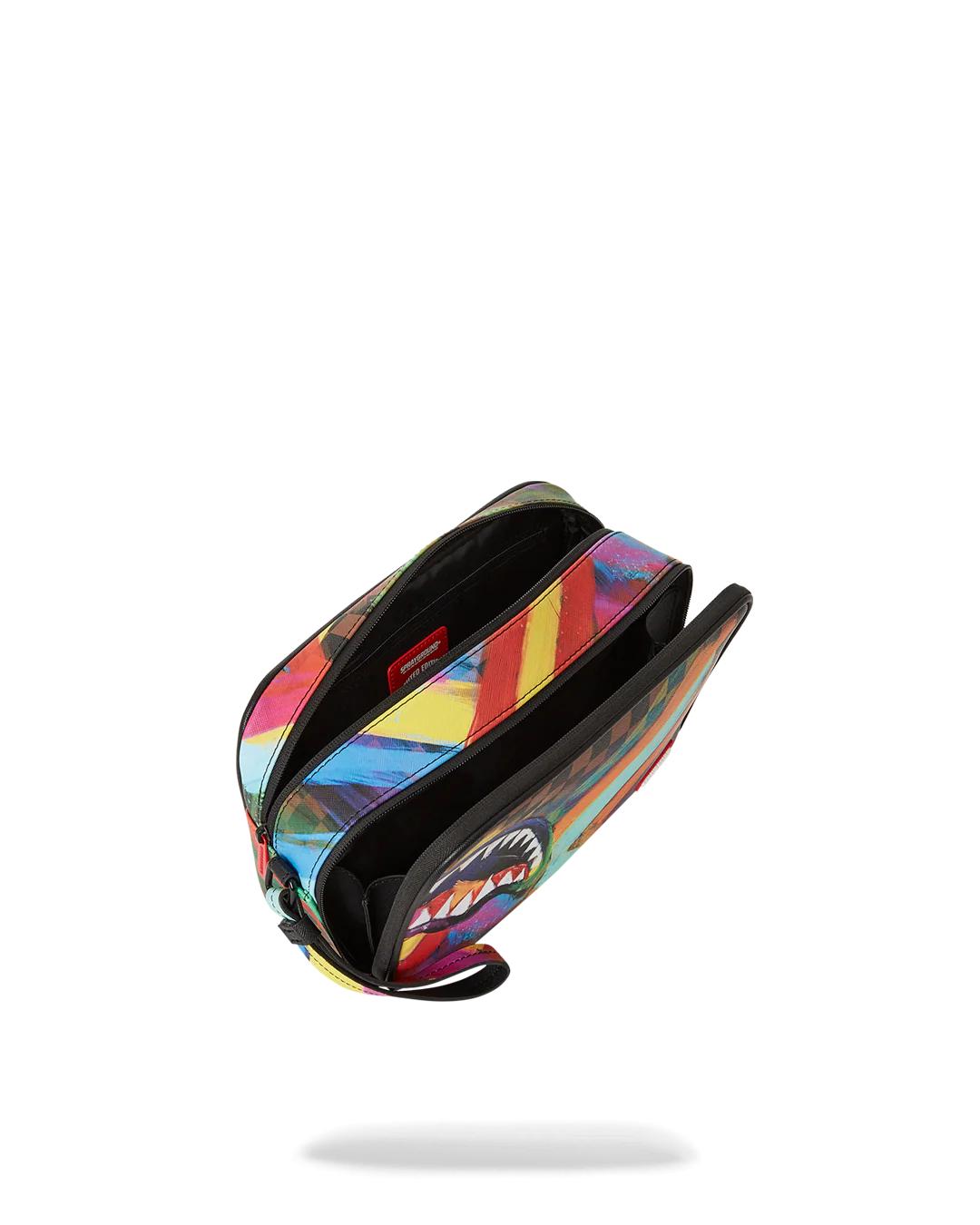 SHARKS IN PARIS CITY STREAKS TOILETRY BAG | Sprayground Signature