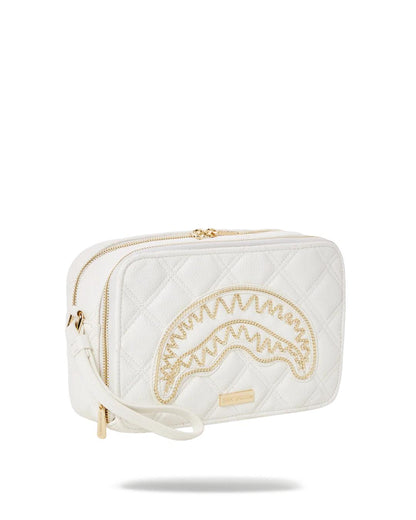 RIVIERA LE BLANC GOLD CHAIN SHARK TOILETRY BAG | Sprayground Signature