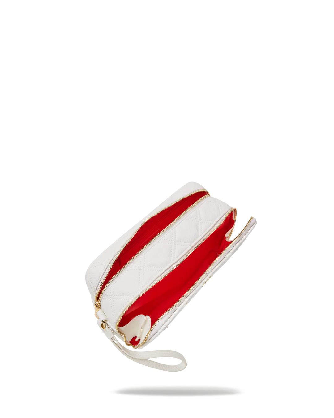 RIVIERA LE BLANC GOLD CHAIN SHARK TOILETRY BAG | Sprayground Signature