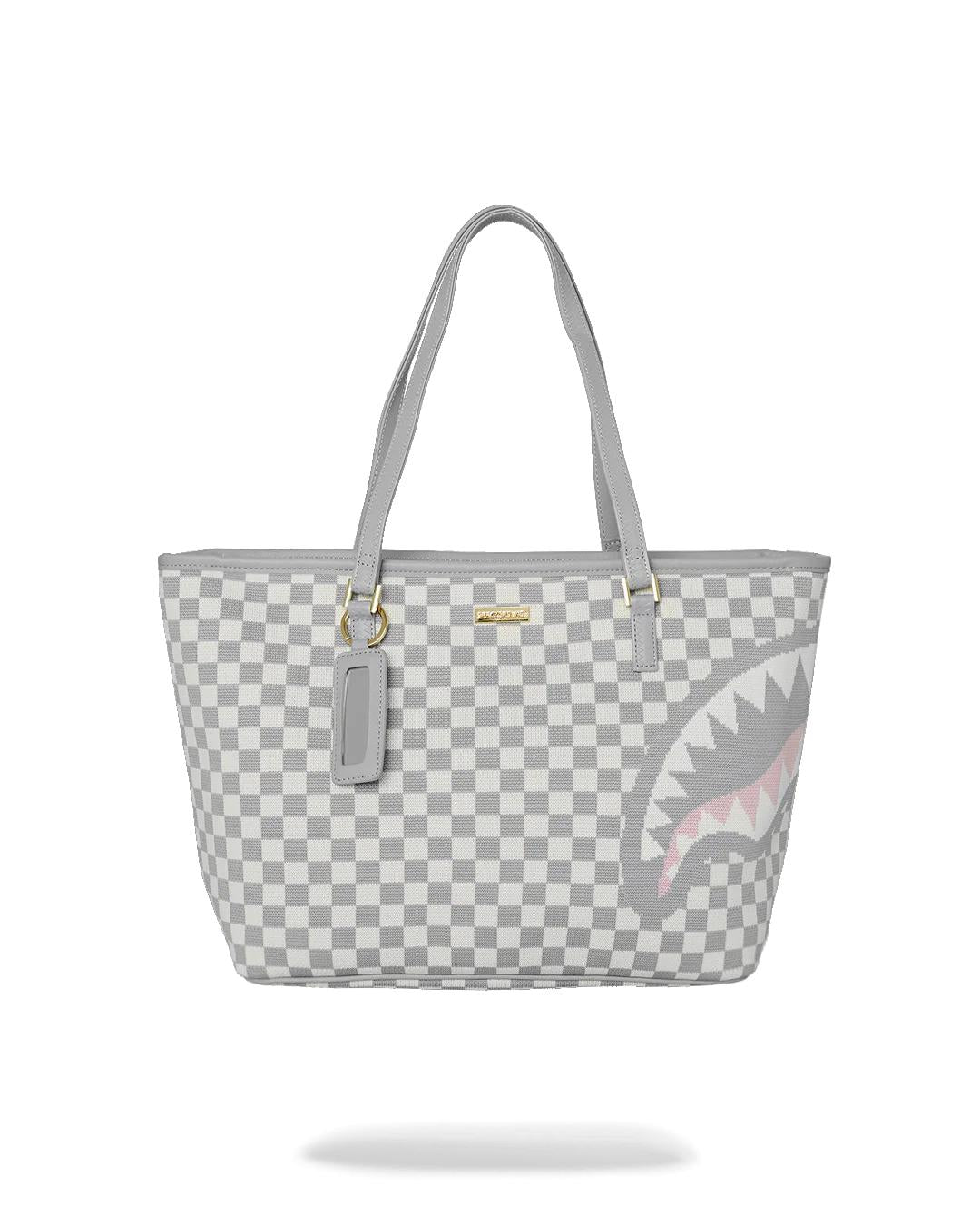 KNIT SHARKS IN PARIS IN CREAM TOTE | Sprayground Best Seller