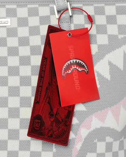 KNIT SHARKS IN PARIS IN CREAM TOTE | Sprayground Best Seller