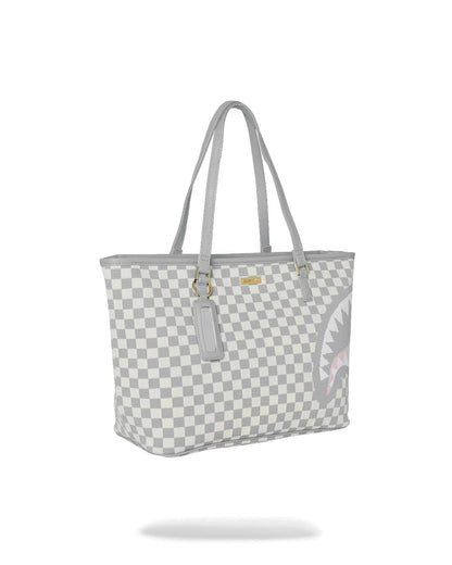 KNIT SHARKS IN PARIS IN CREAM TOTE | Sprayground Best Seller