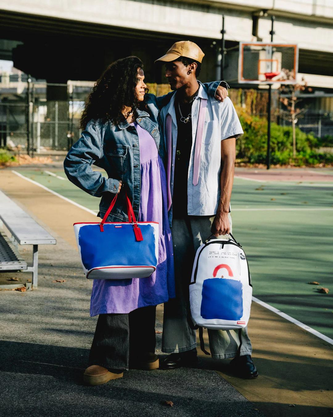 KEITH HARING THE BIG BLUE PURSE ART TOTE | Sprayground Quality