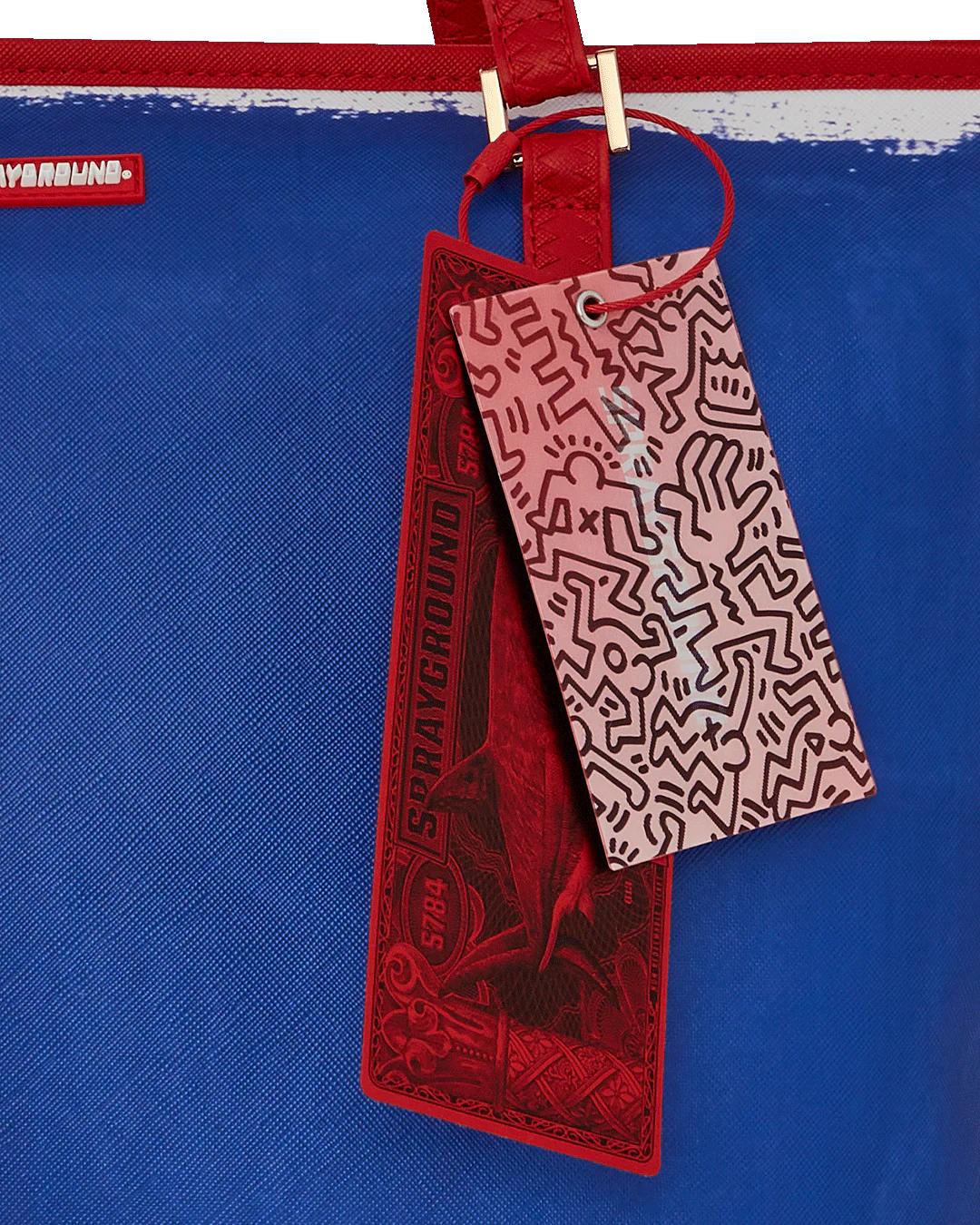 KEITH HARING THE BIG BLUE PURSE ART TOTE | Sprayground Quality