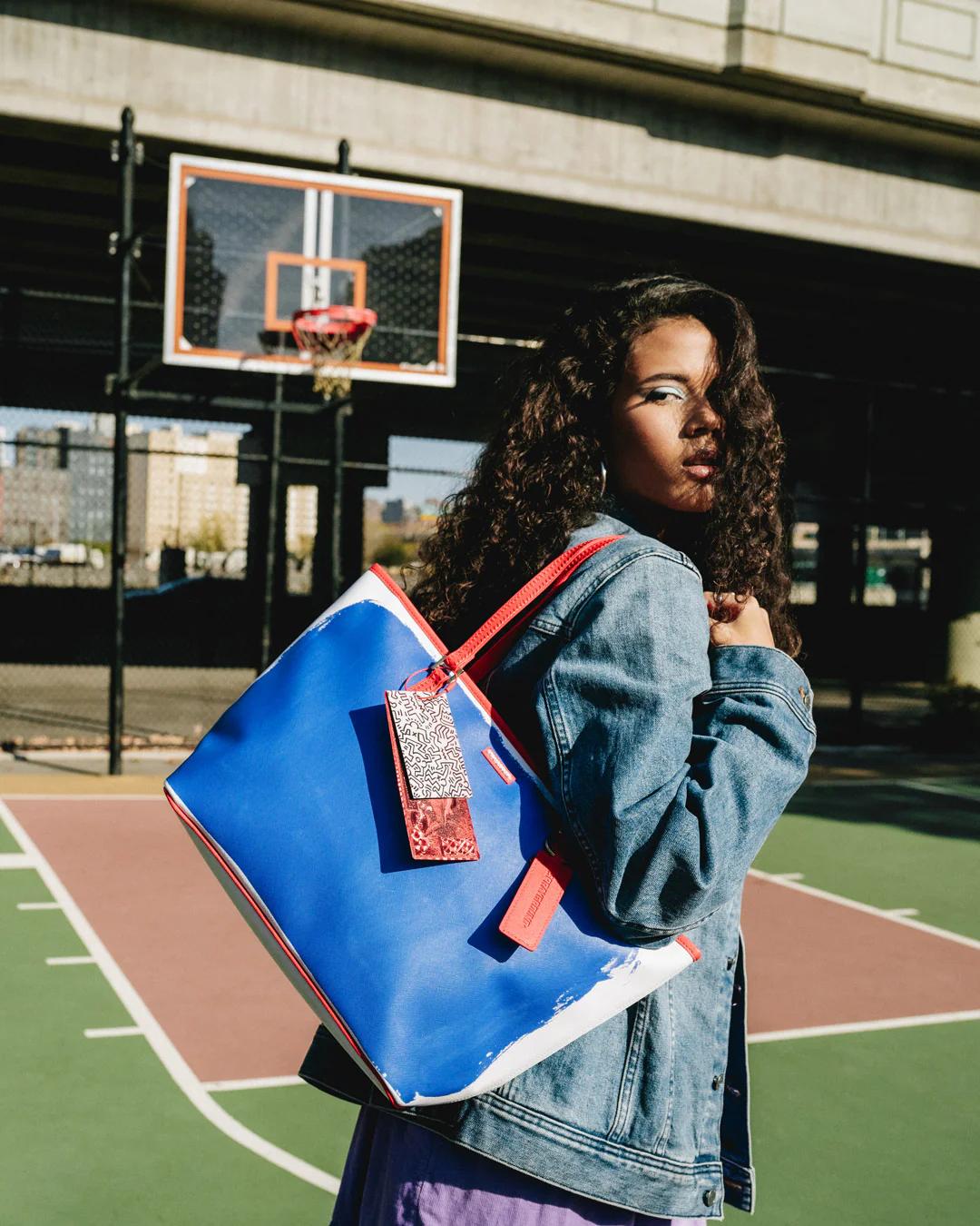 KEITH HARING THE BIG BLUE PURSE ART TOTE | Sprayground Quality