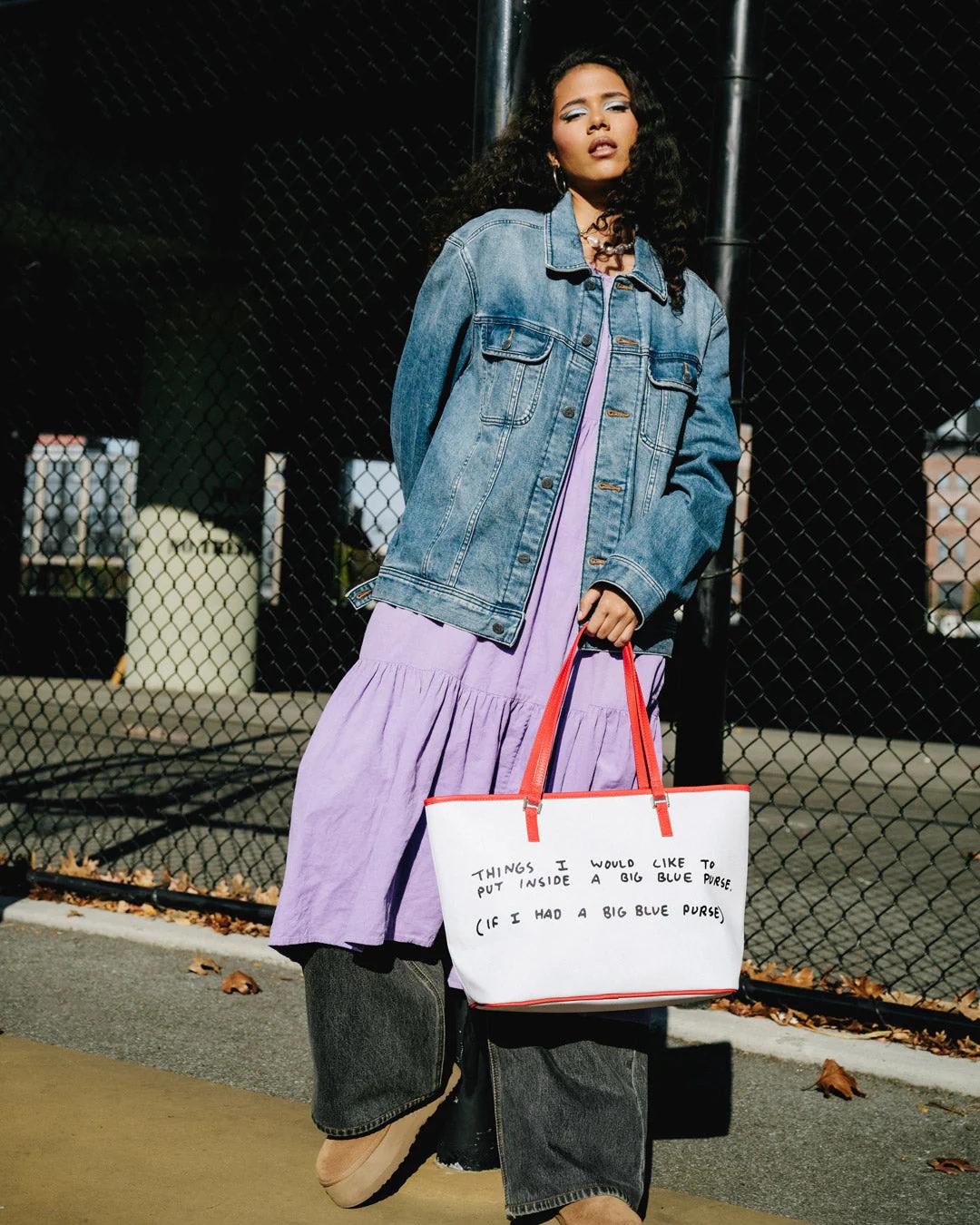 KEITH HARING THE BIG BLUE PURSE ART TOTE | Sprayground Quality