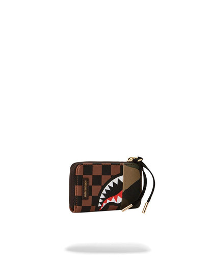 EXTERIOR GOLD ZIP POCKET SHARKS IN PARIS WALLET | Sprayground Signature