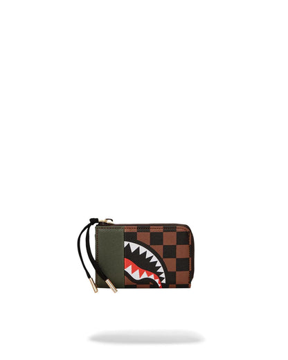 EXTERIOR GOLD ZIP POCKET SHARKS IN PARIS WALLET | Sprayground Signature