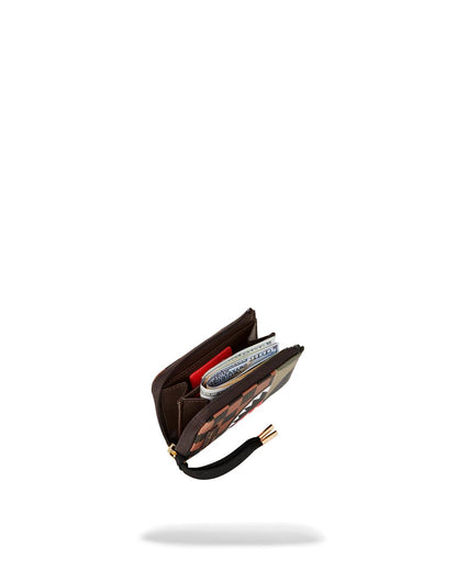 EXTERIOR GOLD ZIP POCKET SHARKS IN PARIS WALLET | Sprayground Signature