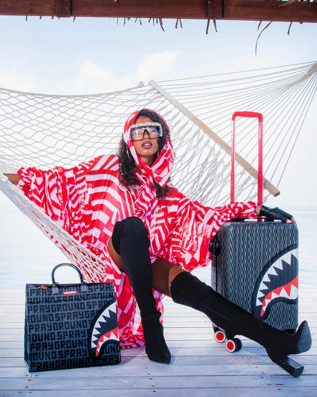 SHARKFINITY STEALTH PILOT SHARKNAUTICS HARDSHELL CARRY-ON LUGGAGE | Sprayground Featured