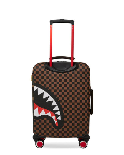 EXTERIOR GOLD ZIP POCKET SHARKS IN PARIS JETSETTER CARRY-ON LUGGAGE | Sprayground Trending