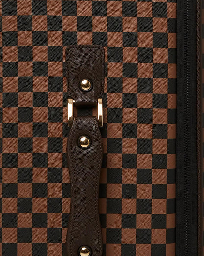 EXTERIOR GOLD ZIP POCKET SHARKS IN PARIS JETSETTER CARRY-ON LUGGAGE | Sprayground Trending