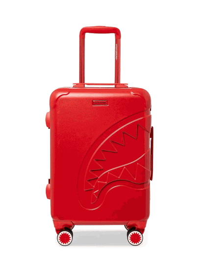MOLDED SHARKITECTURE RED HARDSHELL CARRY-ON LUGGAGE | Sprayground Exclusive