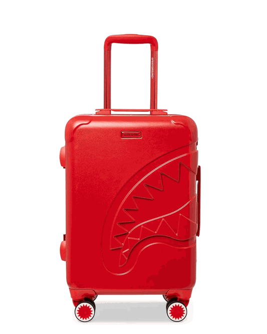 MOLDED SHARKITECTURE RED HARDSHELL CARRY-ON LUGGAGE | Sprayground Exclusive
