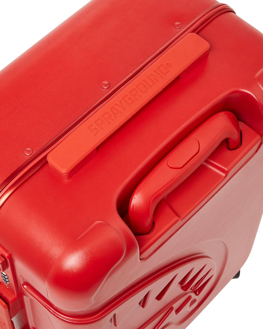 MOLDED SHARKITECTURE RED HARDSHELL CARRY-ON LUGGAGE | Sprayground Exclusive