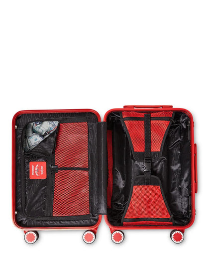MOLDED SHARKITECTURE RED HARDSHELL CARRY-ON LUGGAGE | Sprayground Exclusive