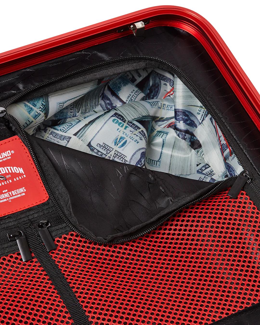 MOLDED SHARKITECTURE RED HARDSHELL CARRY-ON LUGGAGE | Sprayground Exclusive