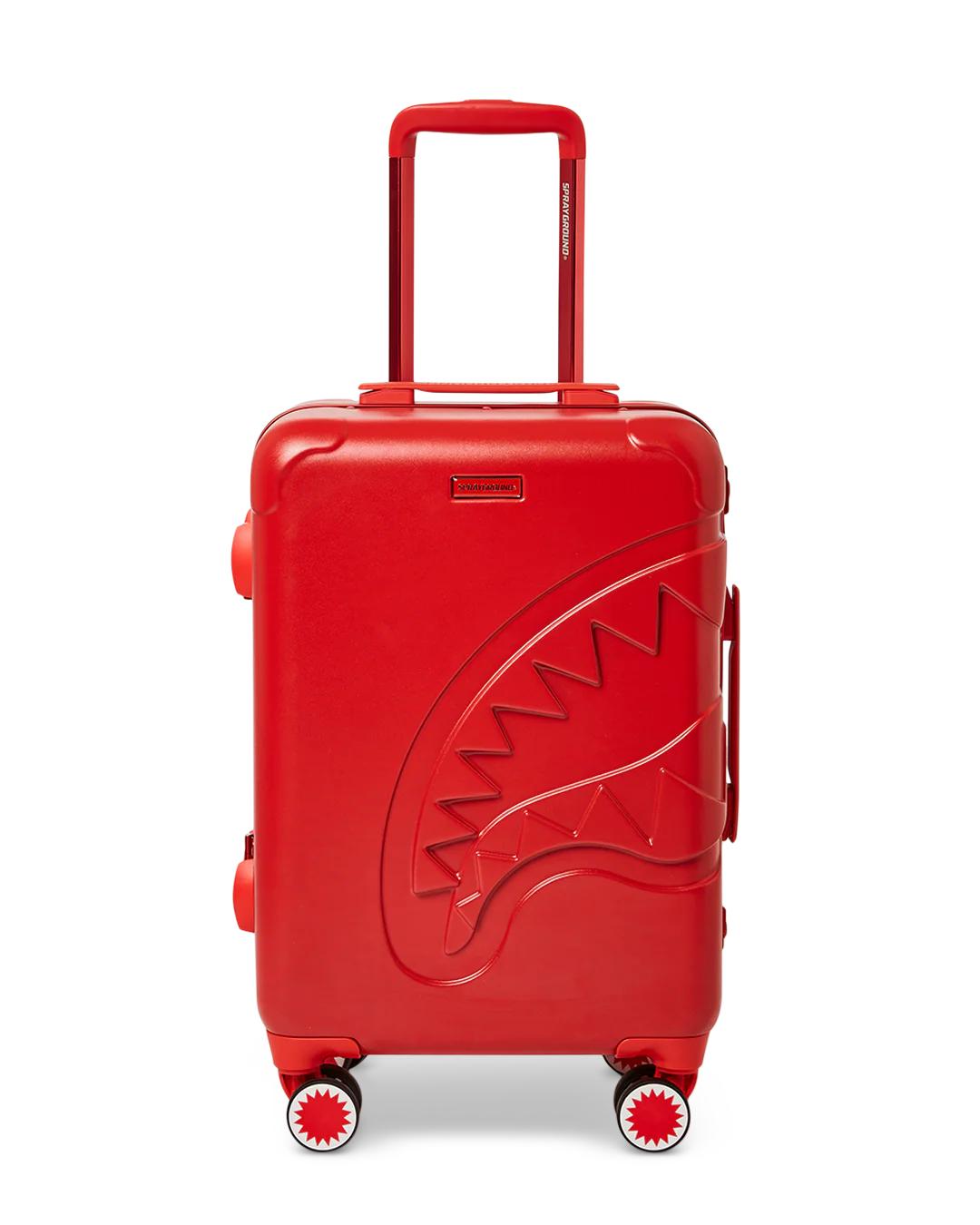 MOLDED SHARKITECTURE RED HARDSHELL CARRY-ON LUGGAGE | Sprayground Exclusive