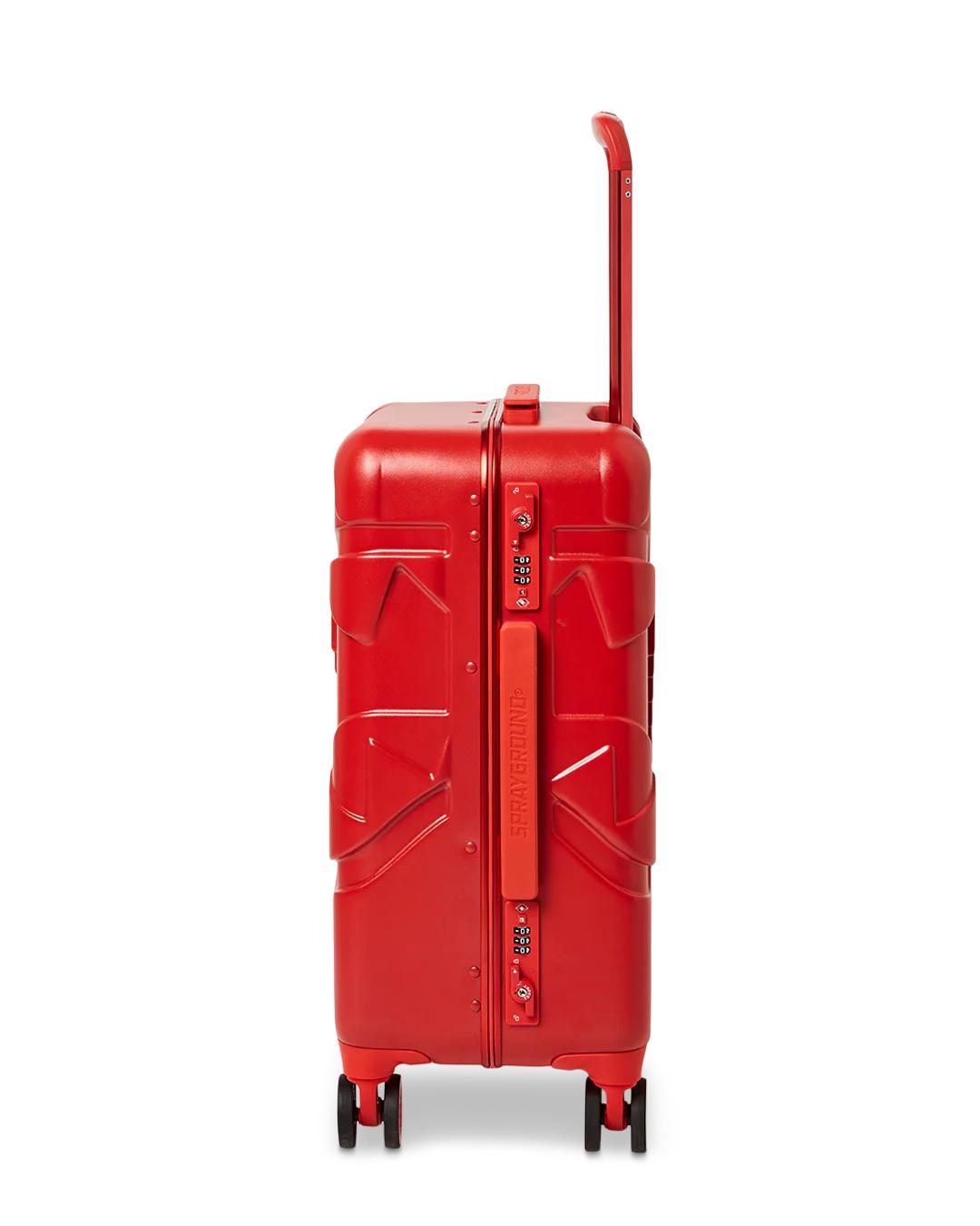 MOLDED SHARKITECTURE RED HARDSHELL CARRY-ON LUGGAGE | Sprayground Exclusive