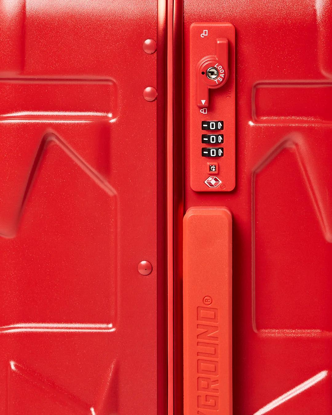 MOLDED SHARKITECTURE RED HARDSHELL CARRY-ON LUGGAGE | Sprayground Exclusive
