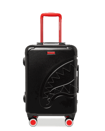 MOLDED SHARKITECTURE BLACK HARDSHELL CARRY-ON LUGGAGE | Sprayground Signature