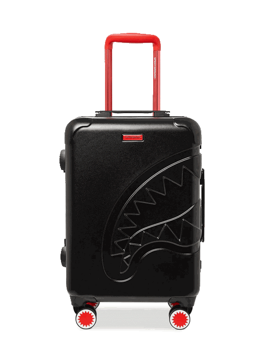 MOLDED SHARKITECTURE BLACK HARDSHELL CARRY-ON LUGGAGE | Sprayground Signature