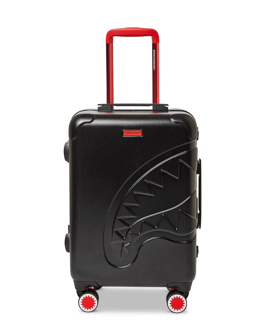 MOLDED SHARKITECTURE BLACK HARDSHELL CARRY-ON LUGGAGE | Sprayground Signature