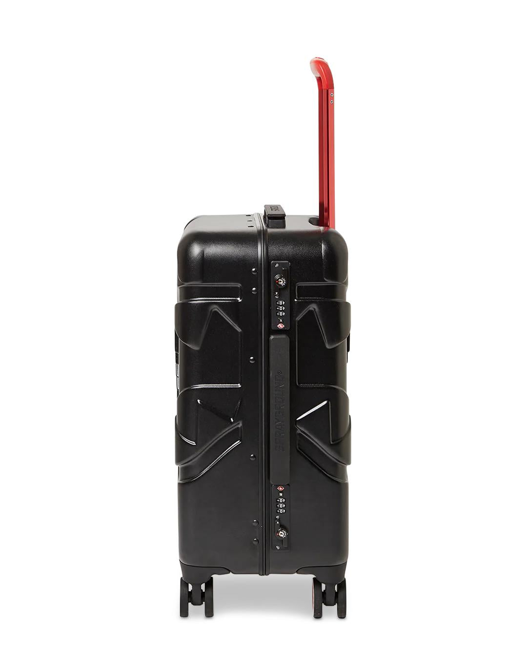 MOLDED SHARKITECTURE BLACK HARDSHELL CARRY-ON LUGGAGE | Sprayground Signature