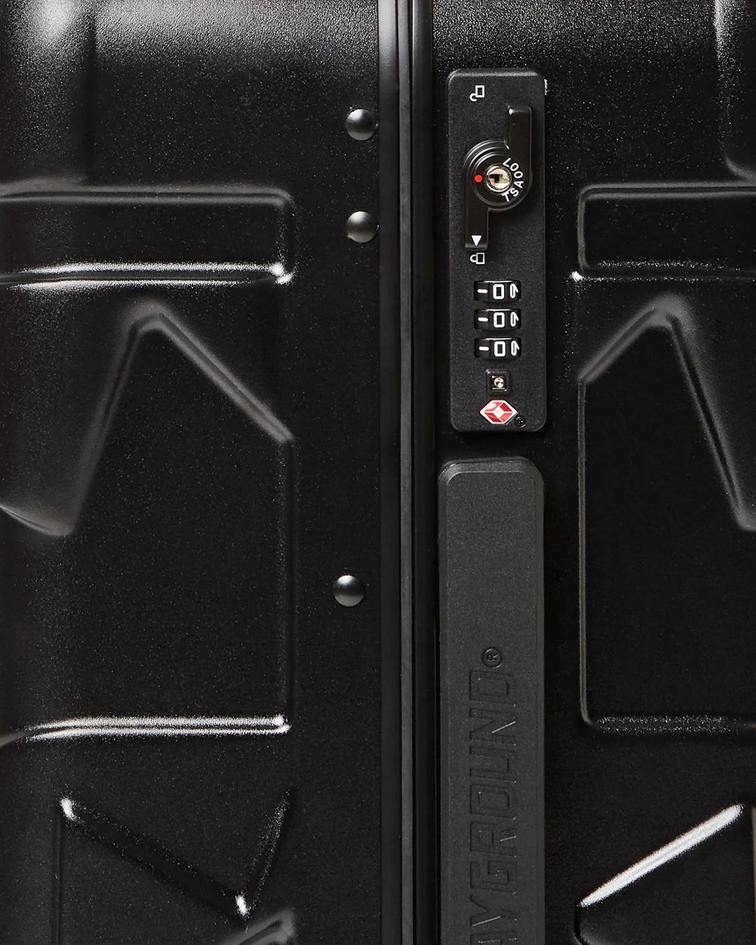 MOLDED SHARKITECTURE BLACK HARDSHELL CARRY-ON LUGGAGE | Sprayground Signature