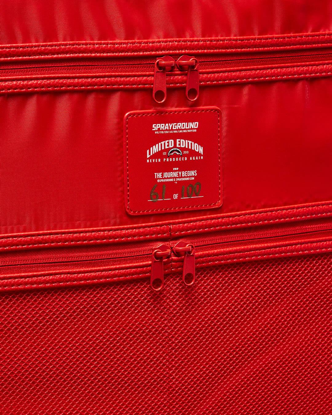RED RIVIERA JETSETTER CARRY-ON LUGGAGE | Sprayground Quality
